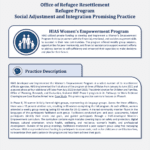 Office of Refugee Resettlement Refugee Program Social Adjustment and Integration – Women’s Empowerment Program